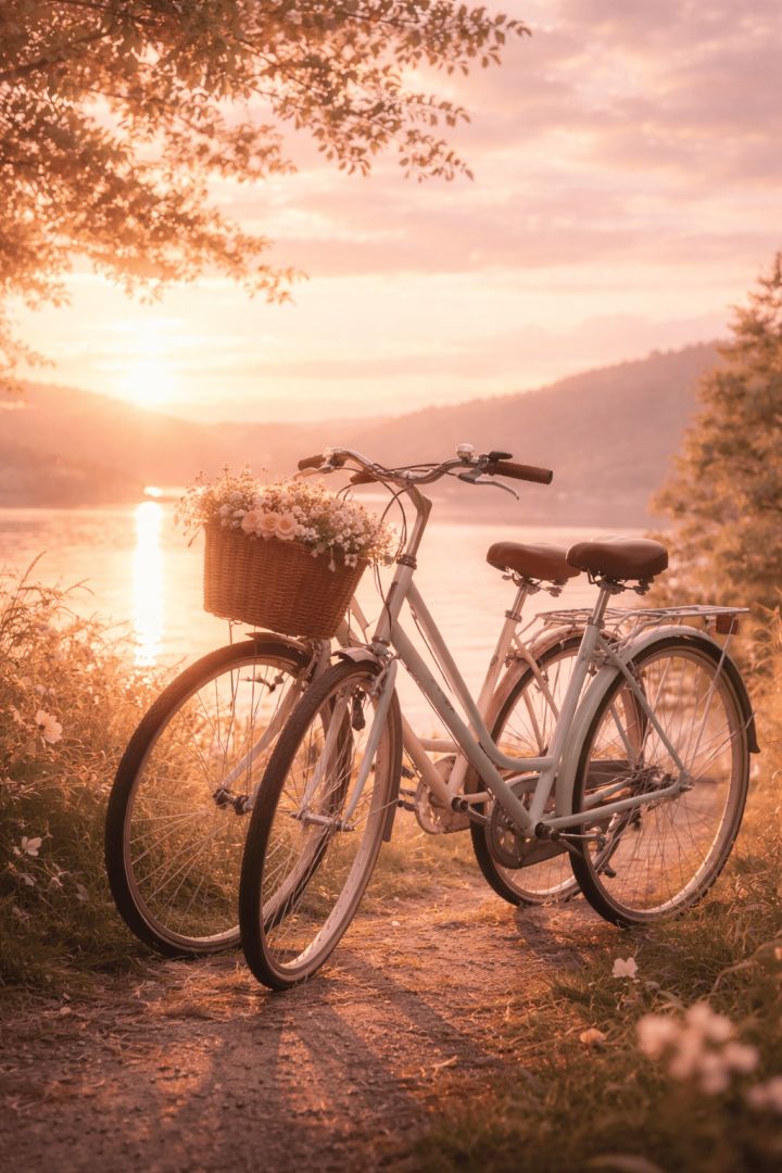 Love by the lakeside sunset wallpaper patakapix wallpaper