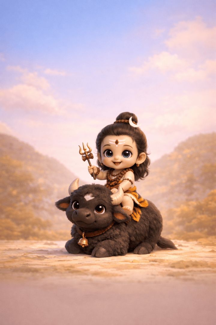Baby Lord Shiva on Nandi’s back wallpaper patakapix wallpaper