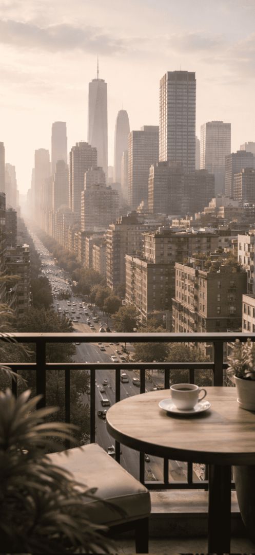 Morning glow over urban terrace iphone wallpaper patakapix city wallpaper
