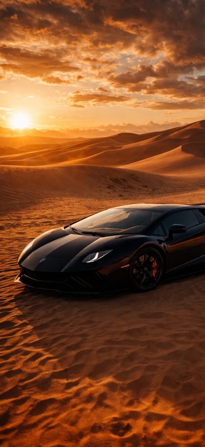 Lamborghini at sunset in the desert iphone wallpaper patakapix wallpaper