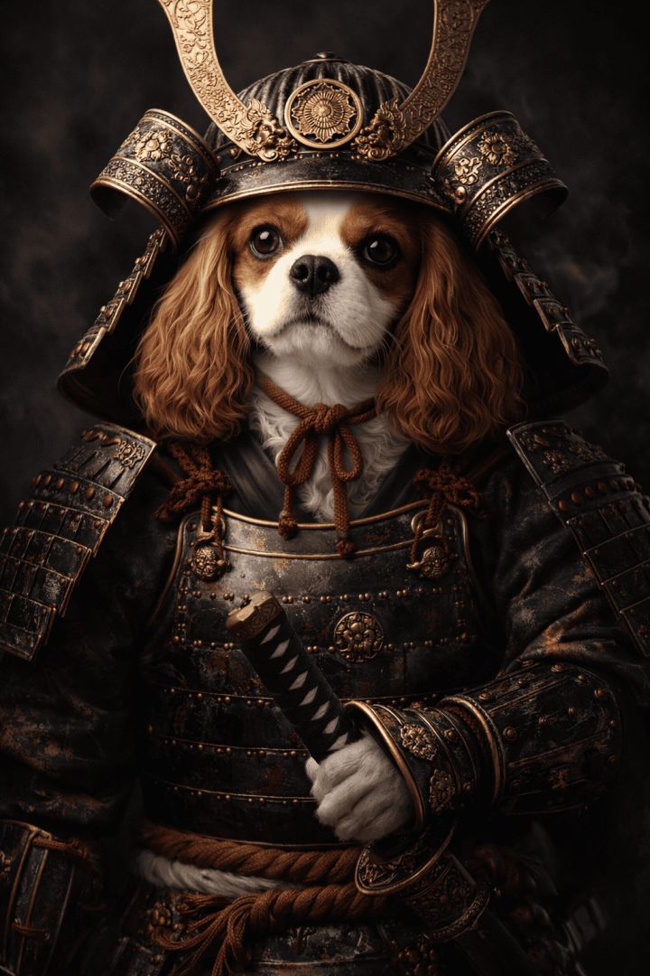 Samurai spirit in a dog's gaze wallpaper patakapix wallpaper