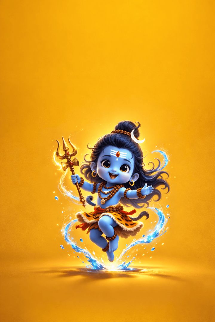 Dancing Bal Shiva in divine glow wallpaper patakapix wallpaper