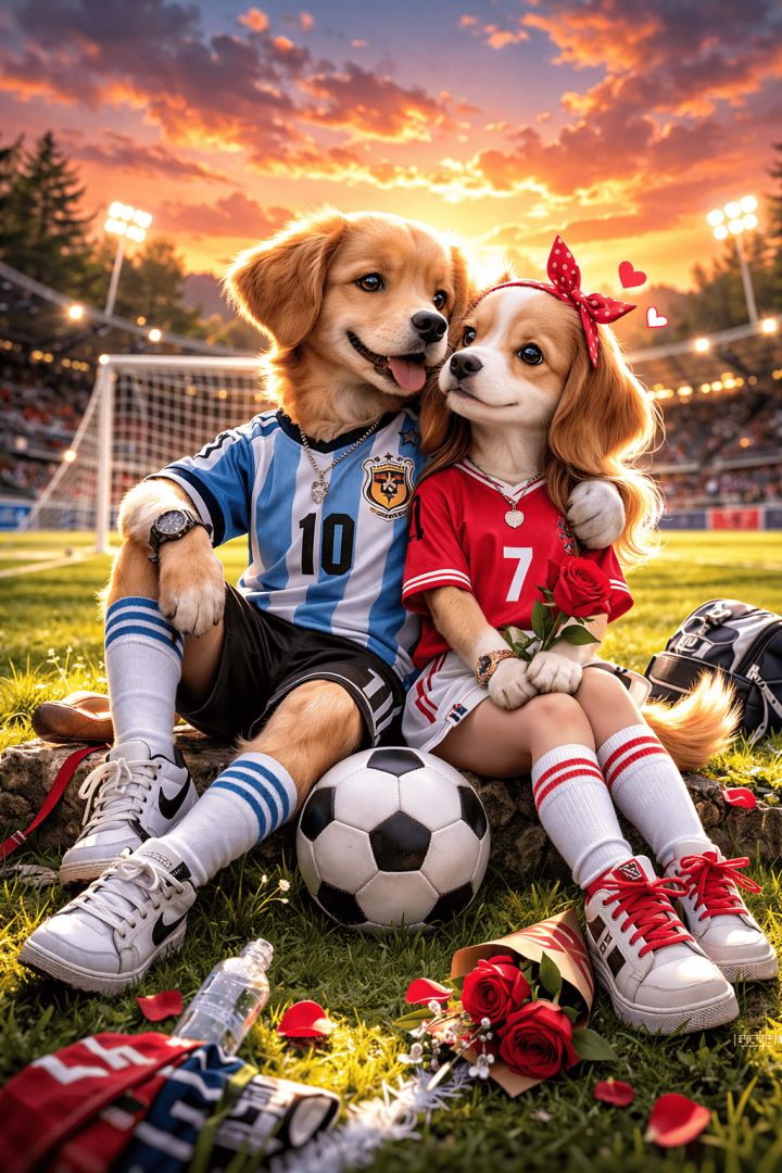 Romantic sunset on the soccer field wallpaper patakapix wallpaper
