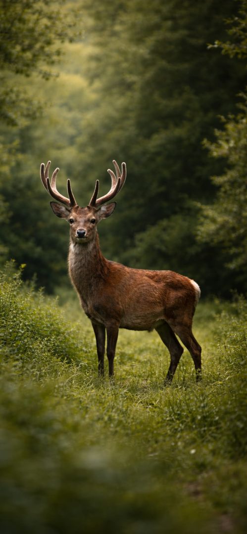deer-in-wild-nature-wallpaper-iphone14-patakapix wallpaper