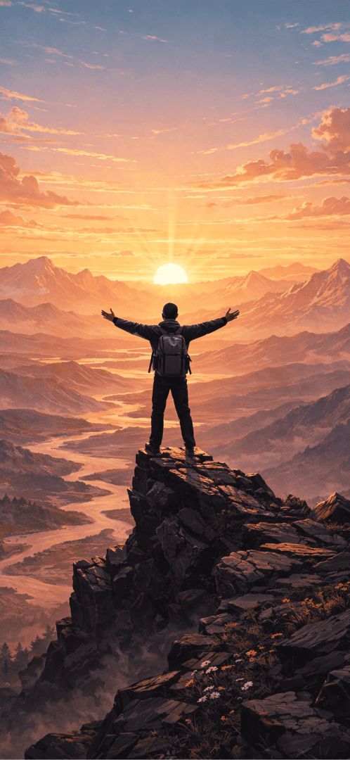 Embrace of the dawn on the peak iphone wallpaper patakapix motivation wallpaper