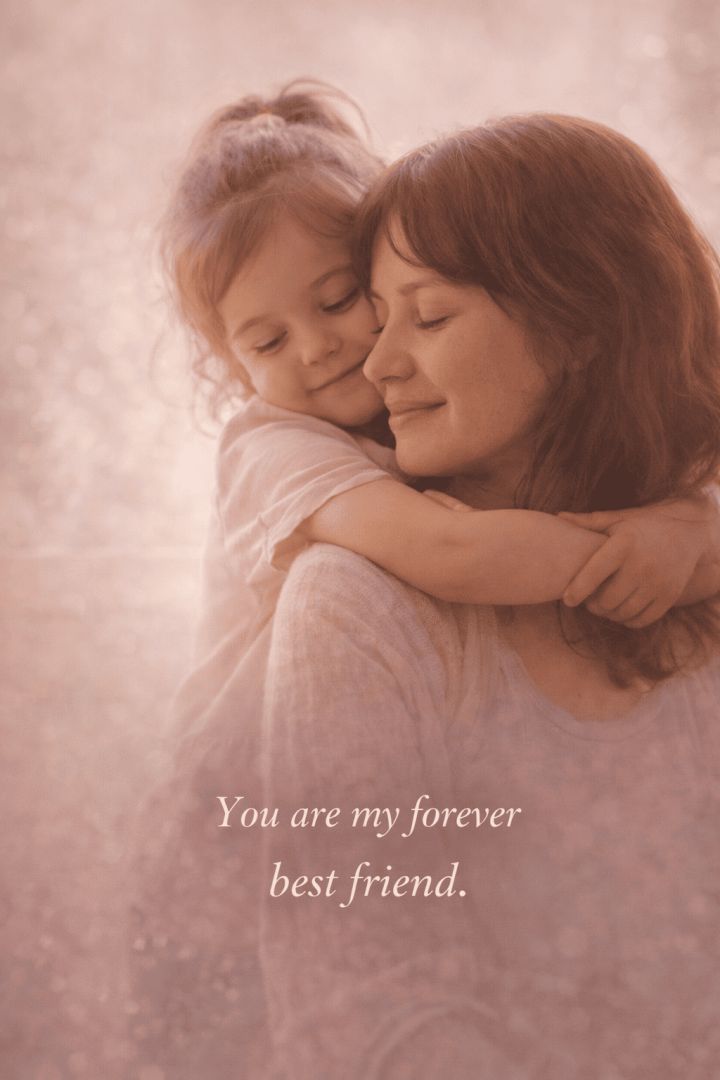 A mother and daughter’s embrace wallpaper