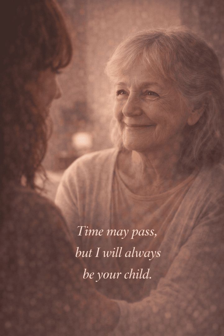 A mother's love in warm light wallpaper