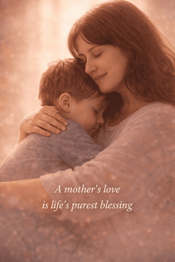 A mother's loving embrace wallpaper