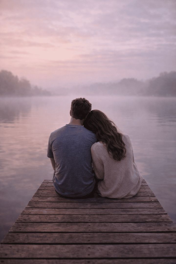 A quiet moment by the lake wallpaper