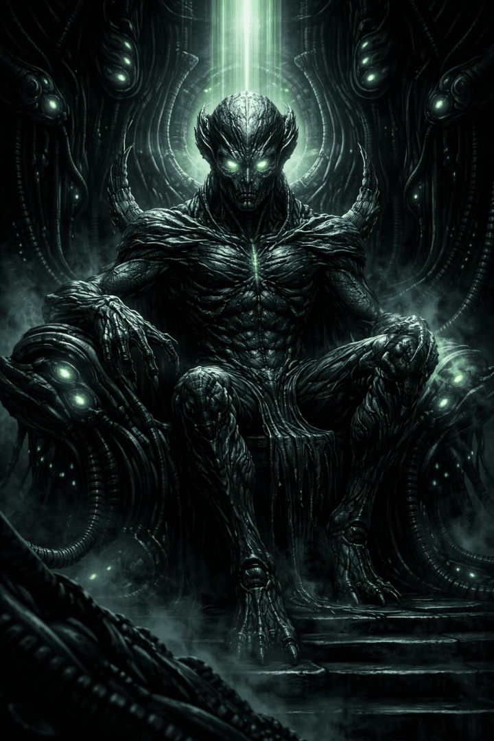 Alien king on his throne game wallpaper