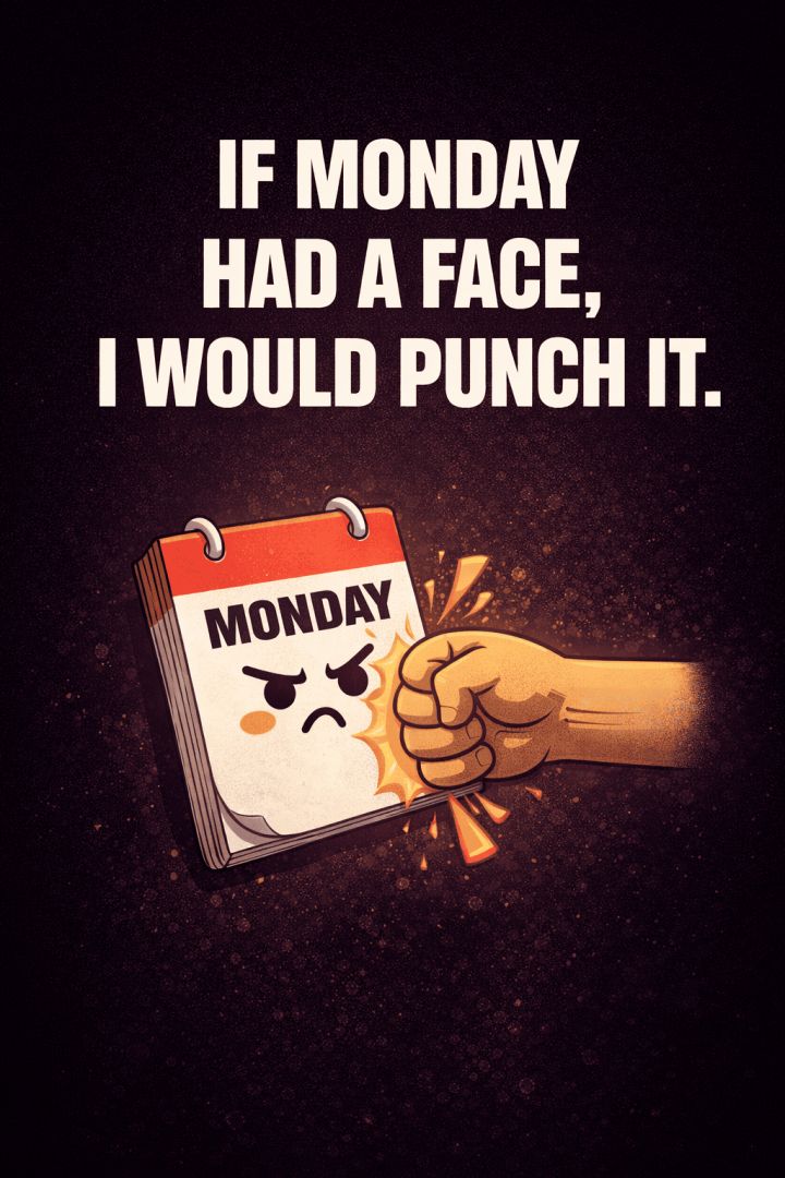 Angry Monday gets a punch! wallpaper