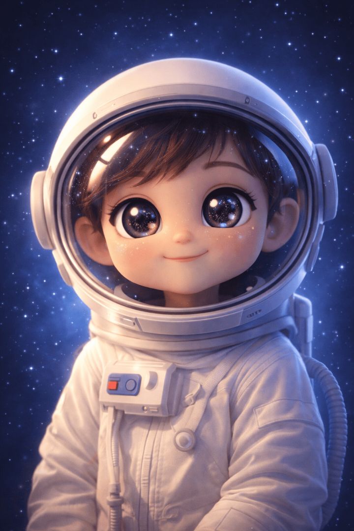 Astronaut in a dreamy cosmic glow wallpaper