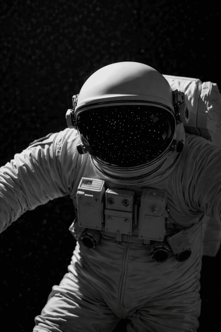 Astronaut in the vast cosmos space wallpaper