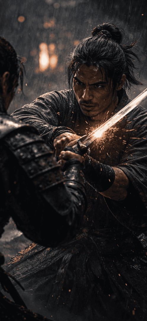 Samurai duel in the rain iphone wallpaper patakapix wallpaper
