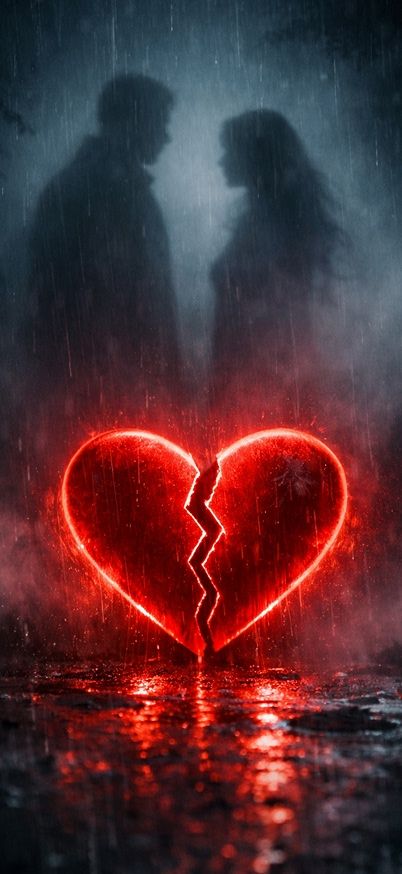 Broken heart in the mist iphone 4k wallpaper wallpaper