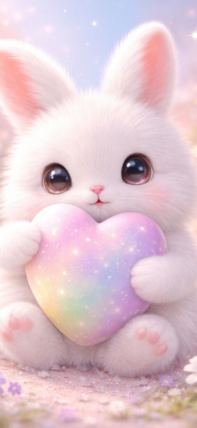 Bunny's love for a pastel egg wallpaper