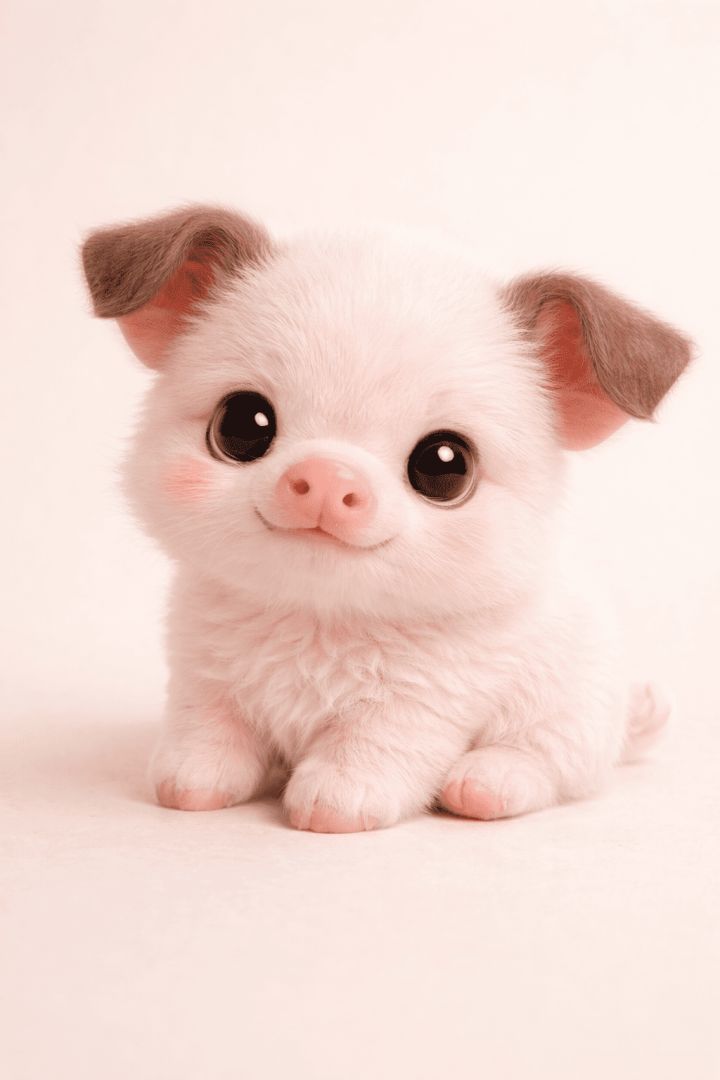 Adorable baby piglet in soft pink wallpaper patakapix wallpaper