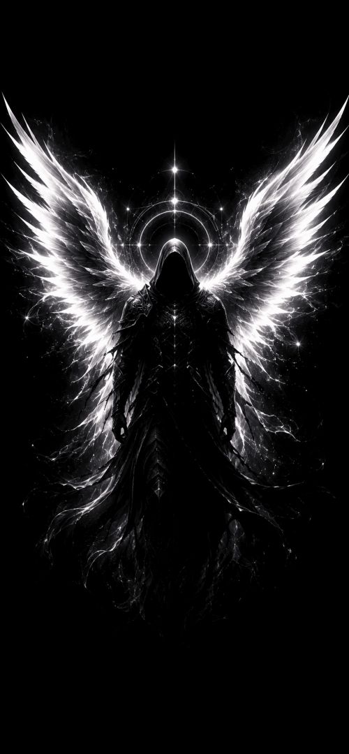 Celestial warrior of the void wallpaper