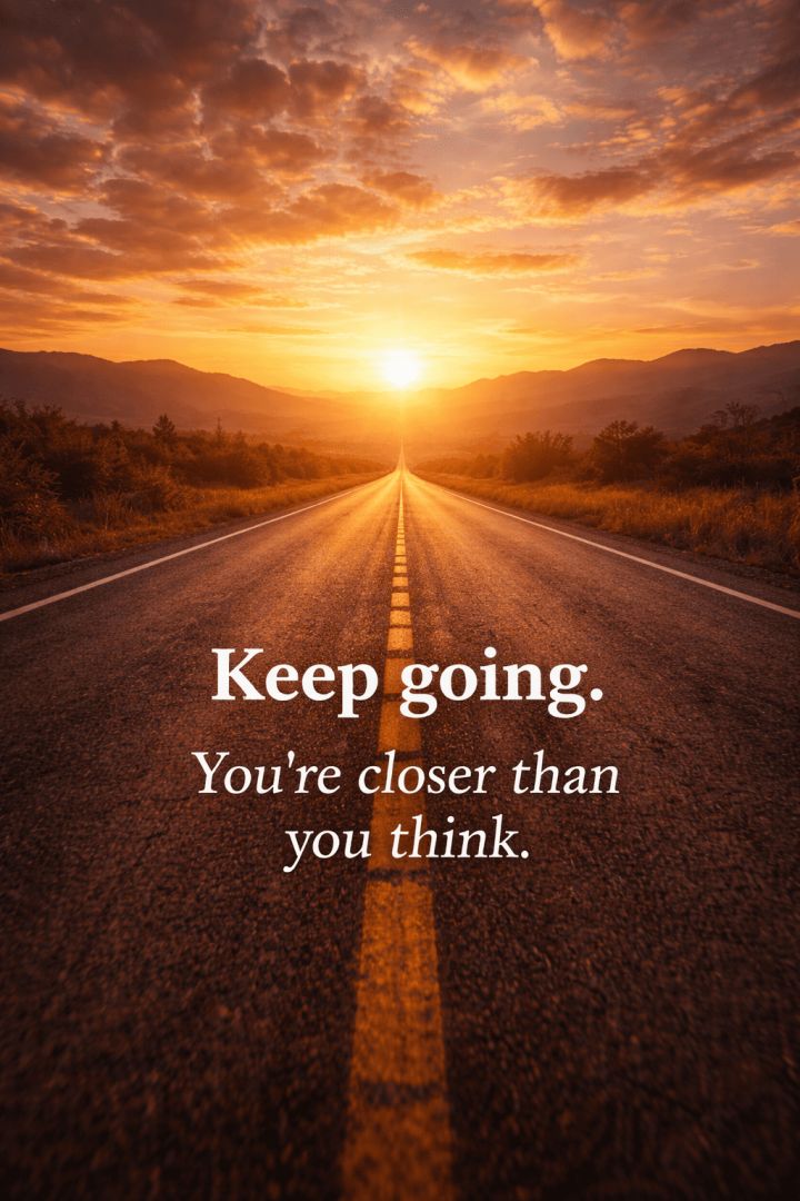 Chase the horizon, keep going wallpaper