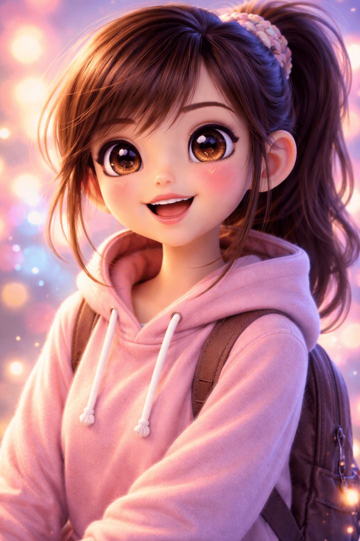 Cheerful girl with sparkling eyes (2) wallpaper