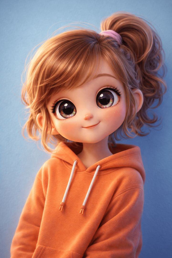Cheerful girl with sparkling eyes wallpaper