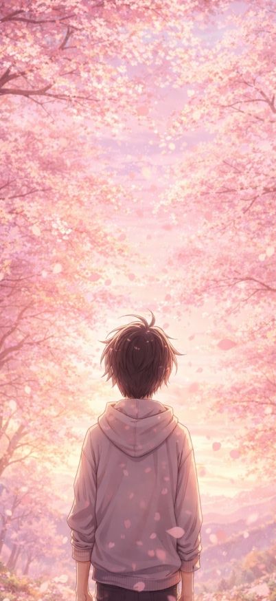 Cherry blossoms at sunset wallpaper