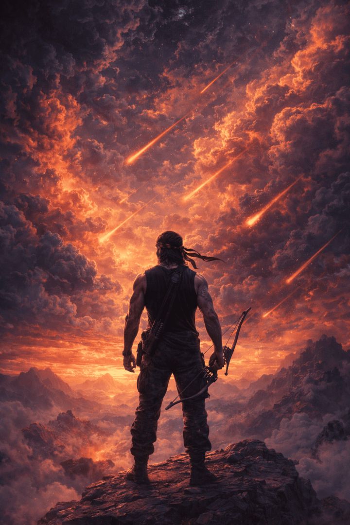 Epic Warrior Sky Wallpaper – Rambo Style Matte Painting Art Patakapix wallpaper
