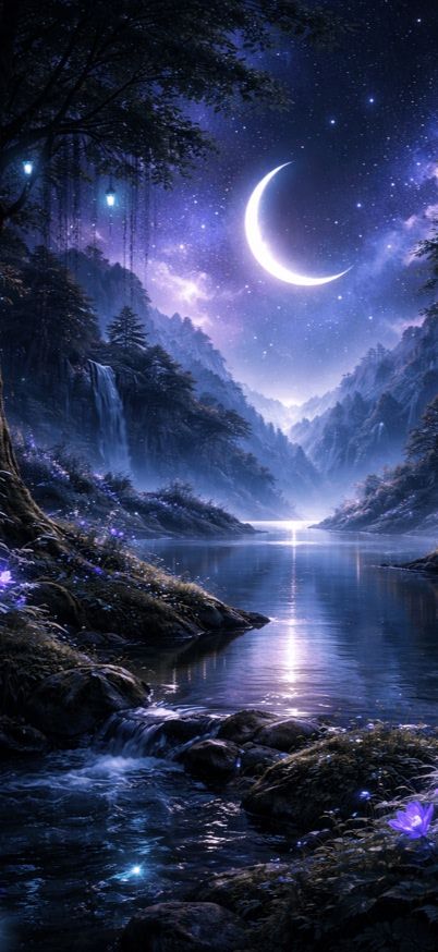 Celestial glow by the glowing lake wallpaper patakapix wallpaper