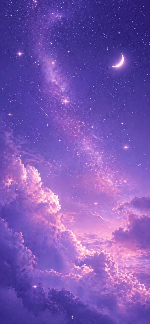 Dreamy celestial night sky cute wallpaper
