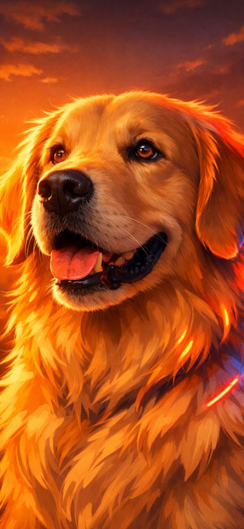 golden-retriever-portrait-iphone-wallpaper-patakapix wallpaper