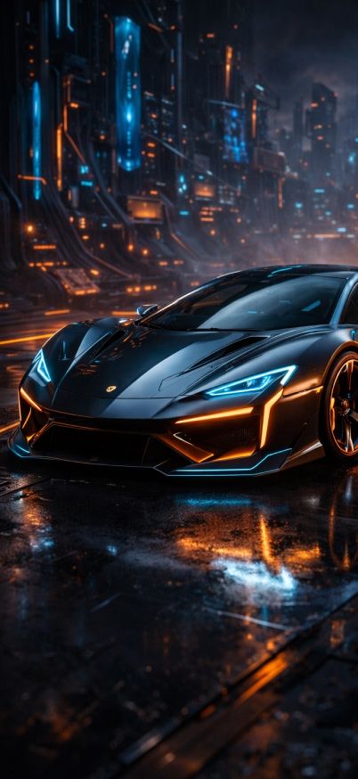 Futuristic electric sports car in neon iphone wallpaper patakapix wallpaper