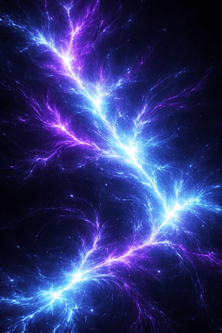 Electric fractals in cosmic energy dance wallpaper