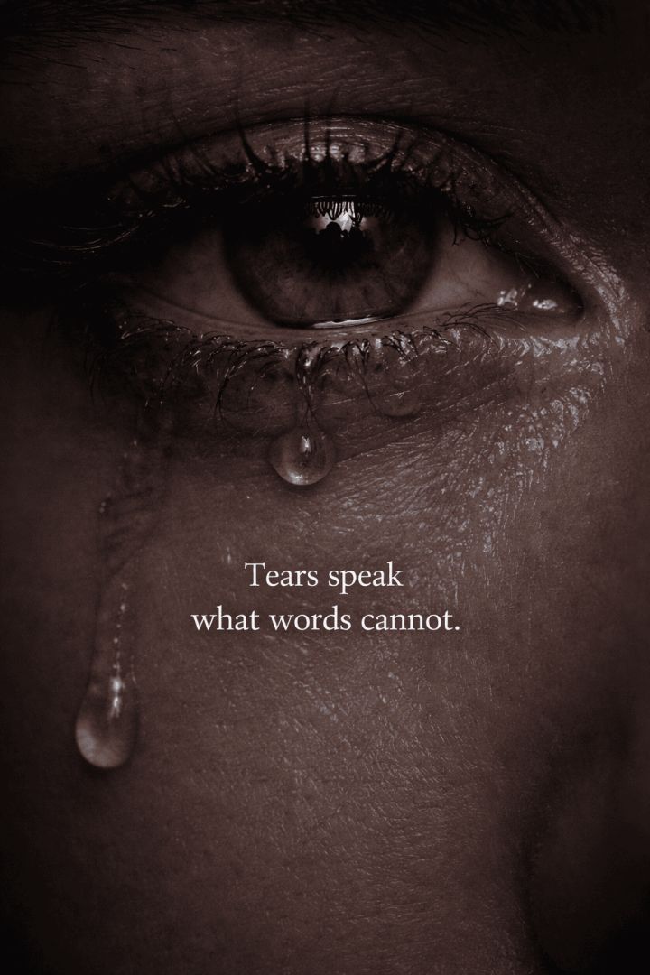 Emotional tear and delicate reflections wallpaper