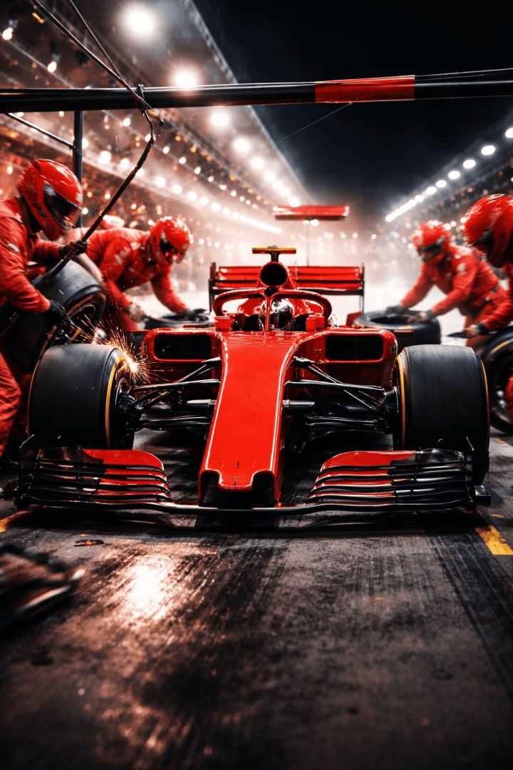 F1 pit stop in action wallpaper