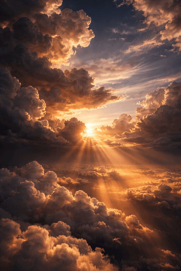 Golden sunset over dramatic clouds wallpaper patakapix wallpaper