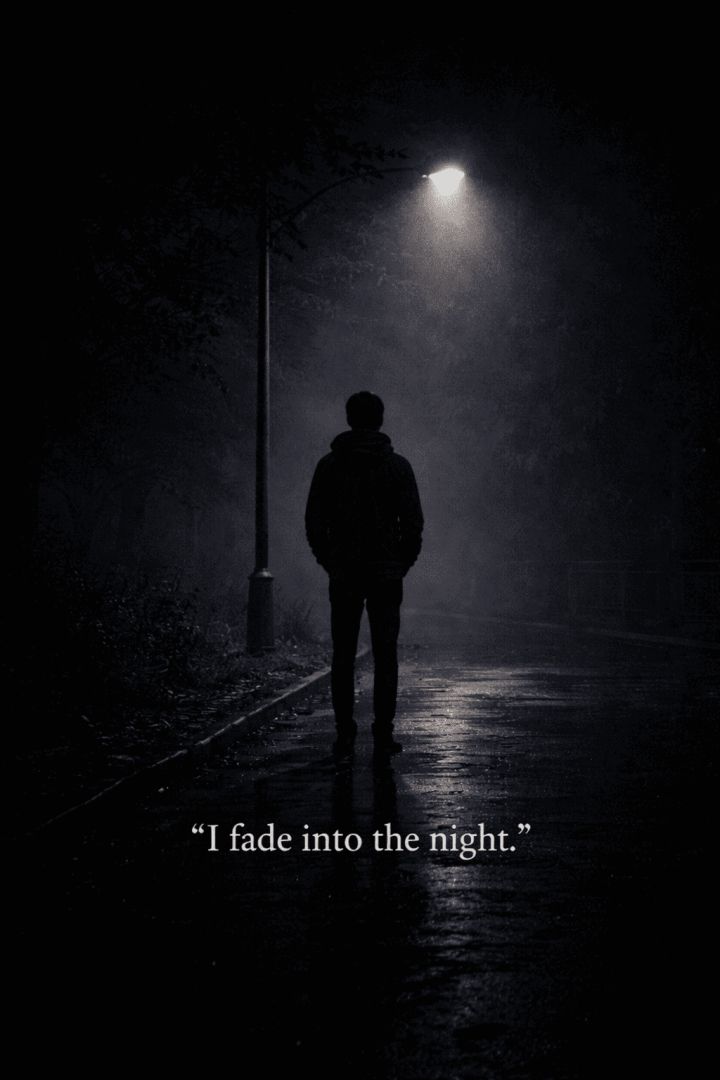 Fading into the night mist wallpaper