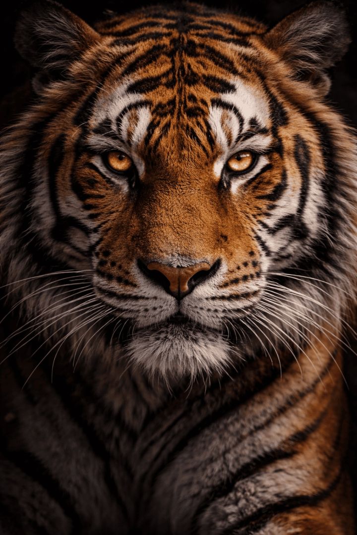 Fierce gaze of a Bengal tiger wallpaper