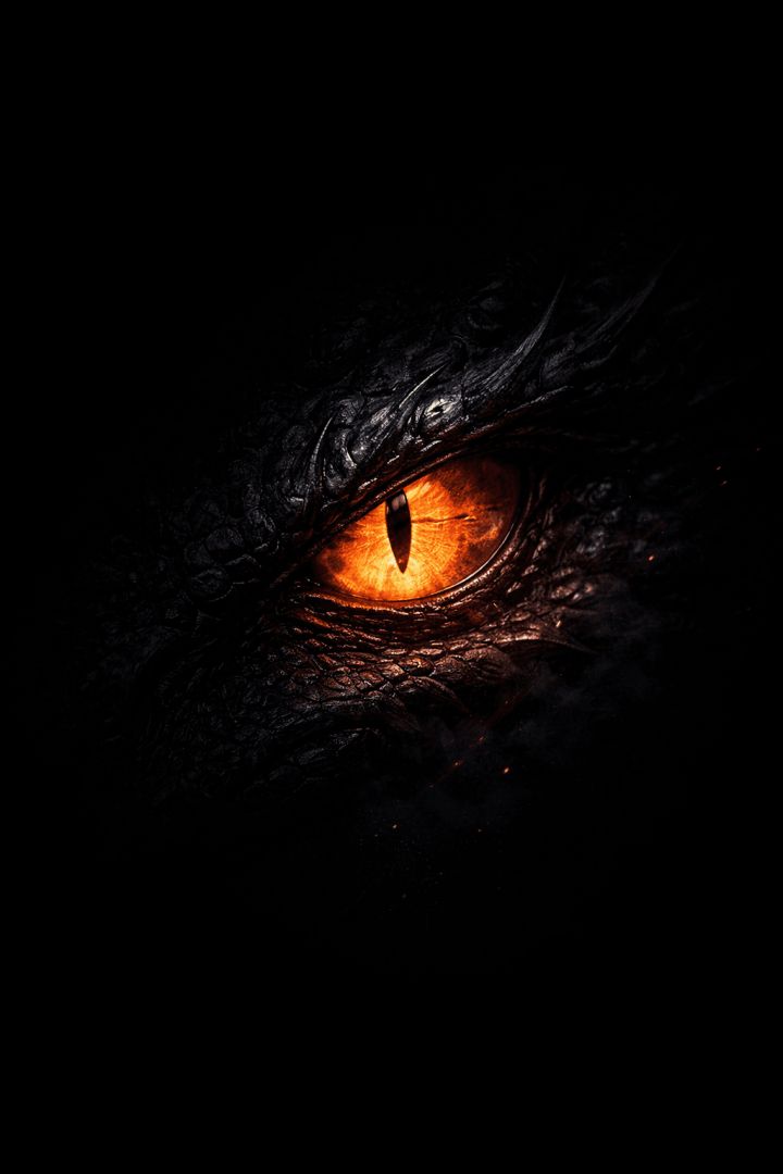 Fiery gaze of the dragon wallpaper