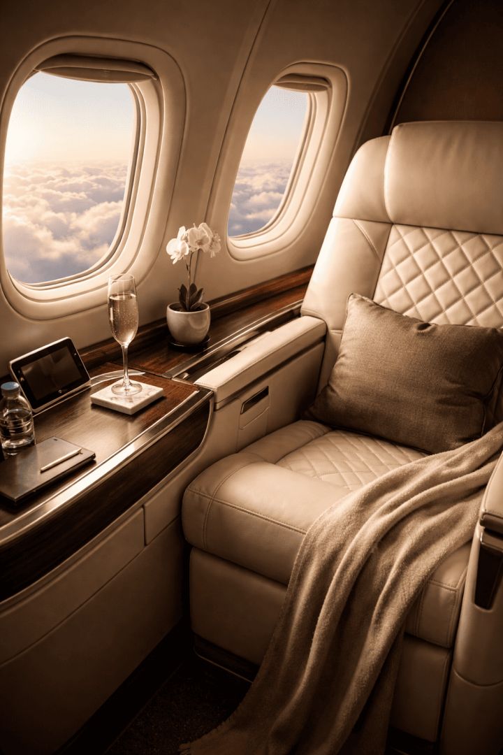 First-class luxury in the sky luxurious life wallpaper