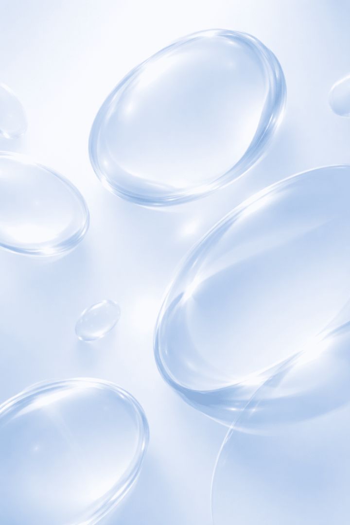 Floating glass bubbles in soft light abstract wallpaper