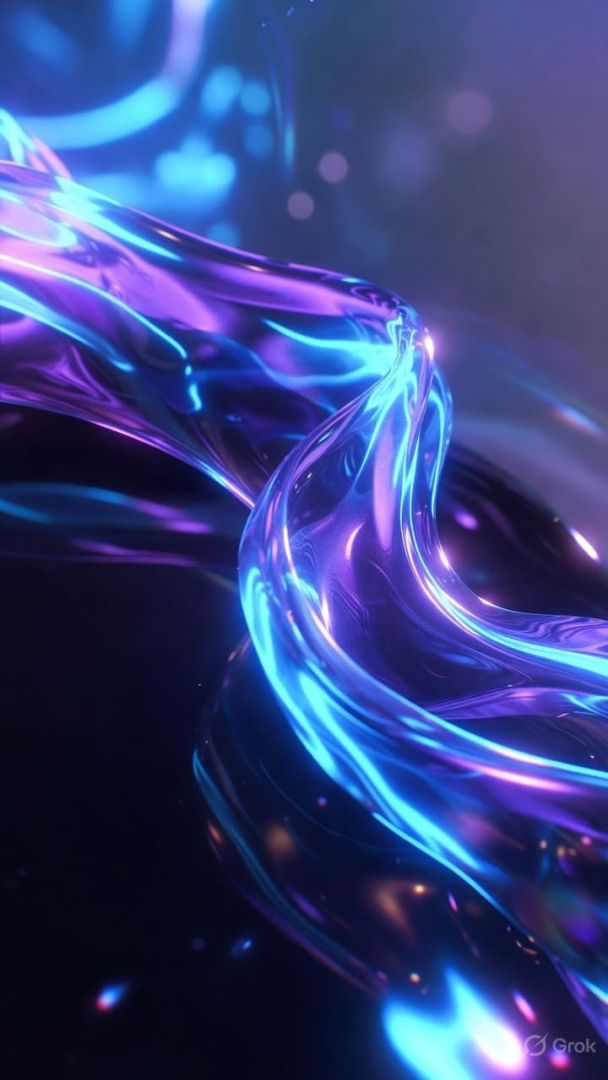 Futuristic Neon Liquid Abstract 4K HD Mobile Wallpaper wallpaper