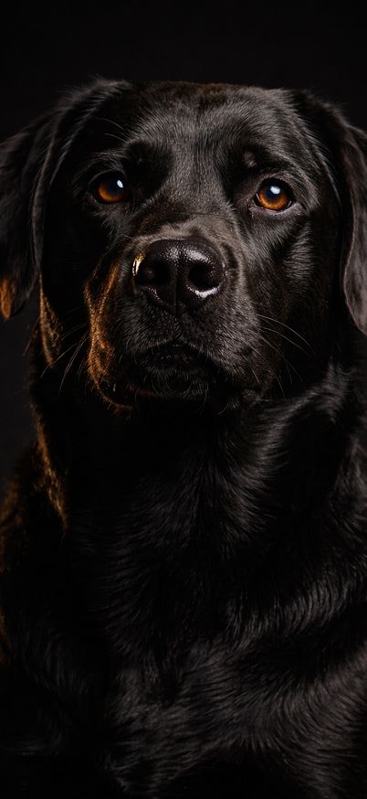 Glowing gaze of a Labrador wallpaper