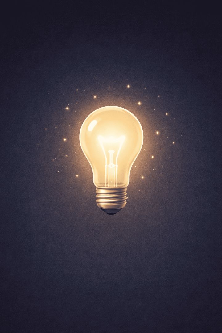 Glowing light bulb on dark background wallpaper