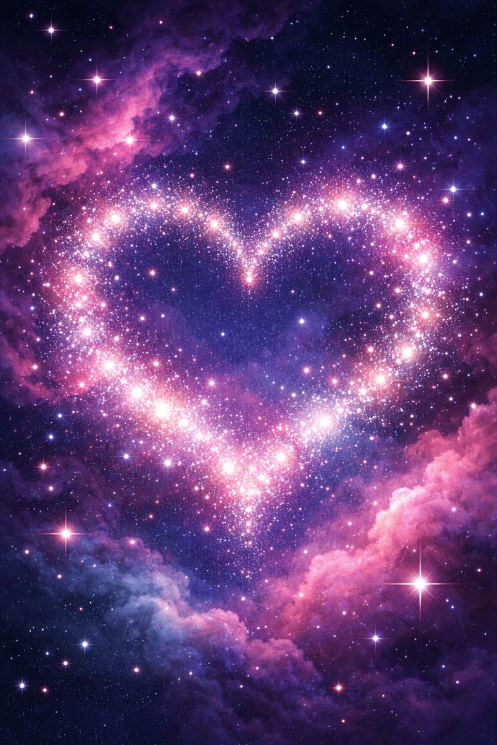 Glowing love in neon lights wallpaper