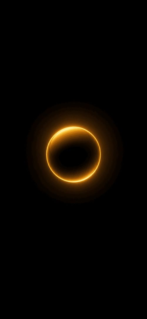 Glowing orb in dark space wallpaper