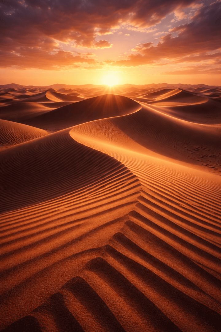 Golden dunes at sunset wallpaper