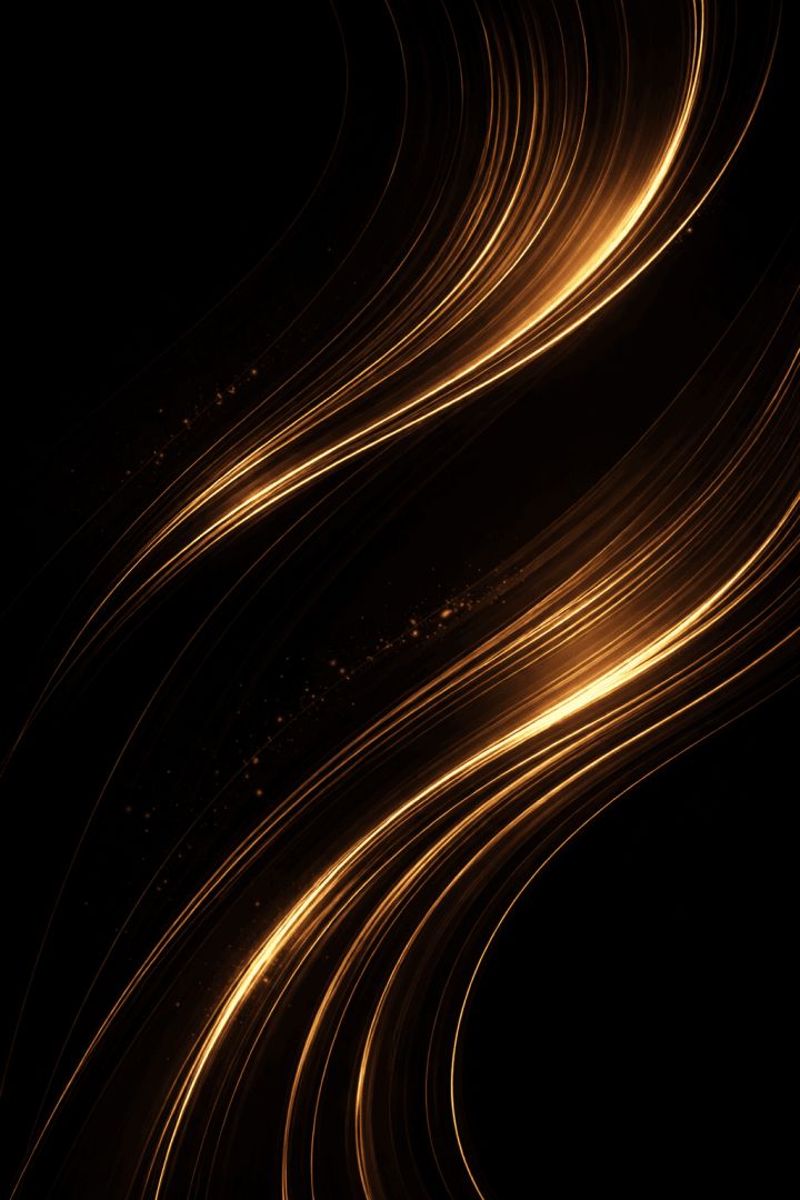 Golden elegance in black waves wallpaper