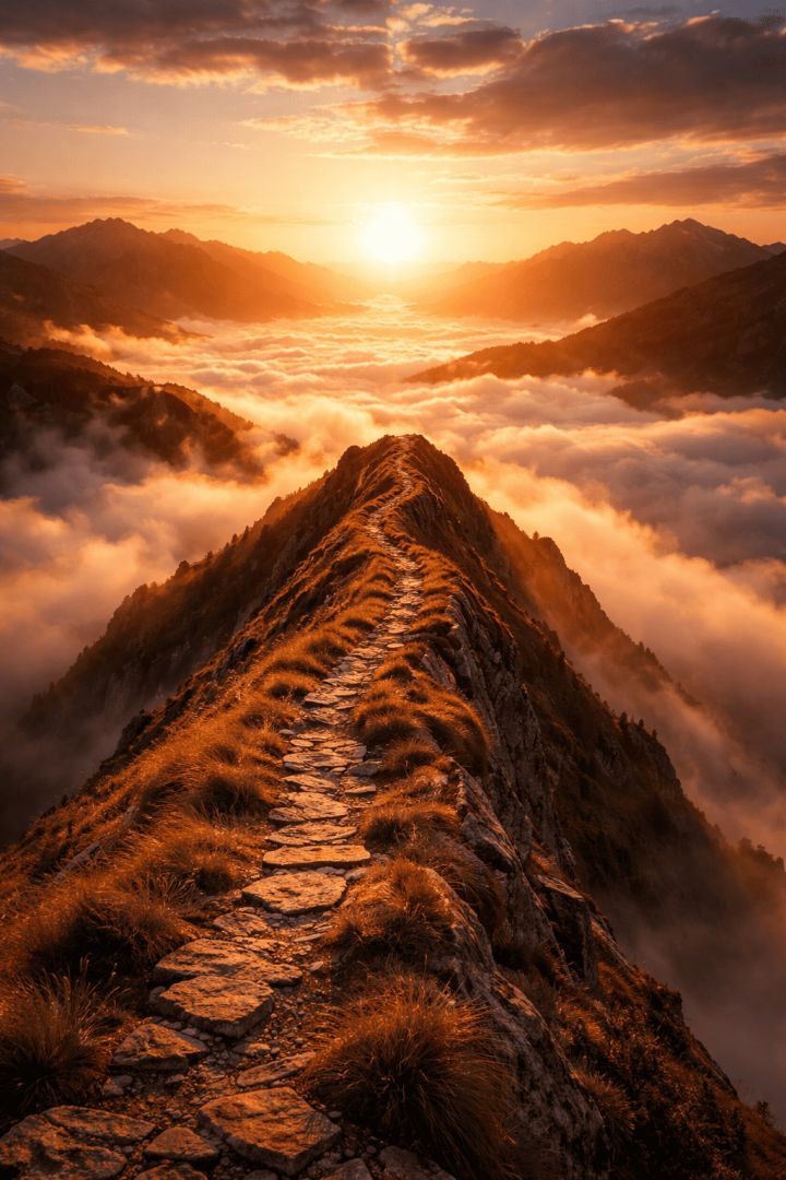 Golden ridge at sunrise wallpaper