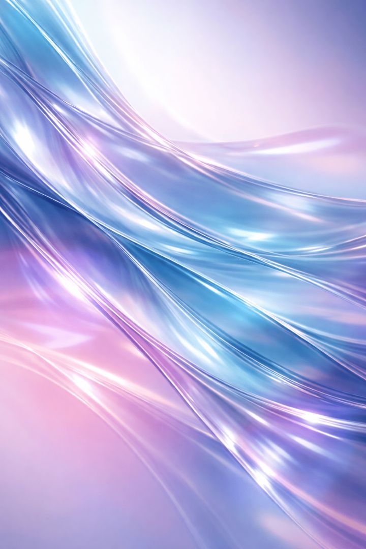Graceful glass waves in soft hues wallpaper