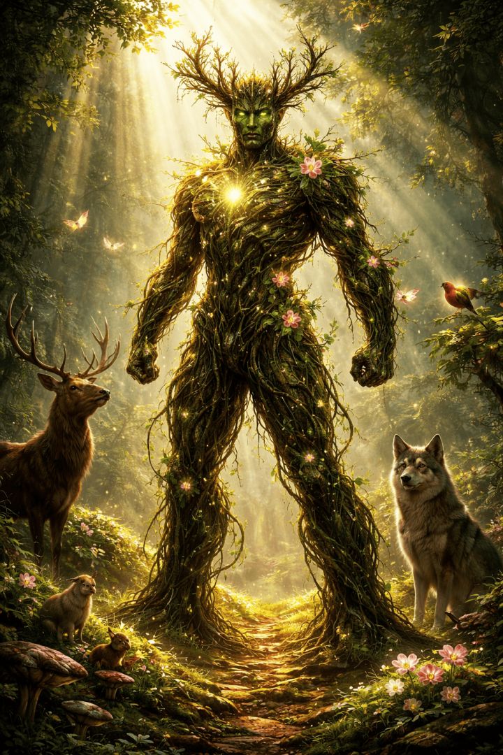 Guardian of the forest light warrior wallpaper